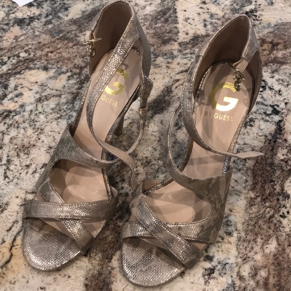 Guess gold heels